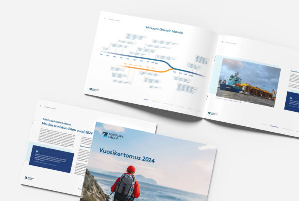 Meriaura Vuosikertomuksen taitto